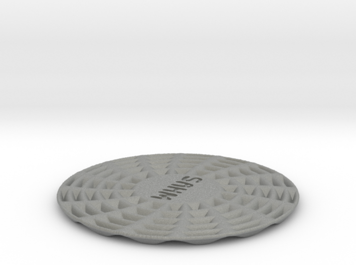 coaster Stay At Home Mom pinwheel round thick 3d printed