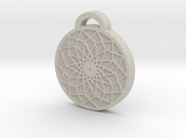 Geometric Mandala Aromatherapy Pendant 3d printed 