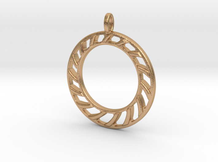 Pendant 2 excentric rings 3d printed