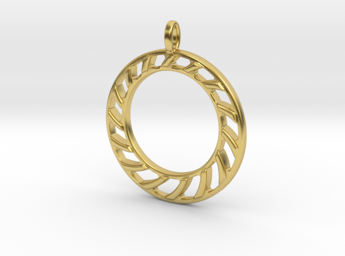 Pendant 2 excentric rings 3d printed