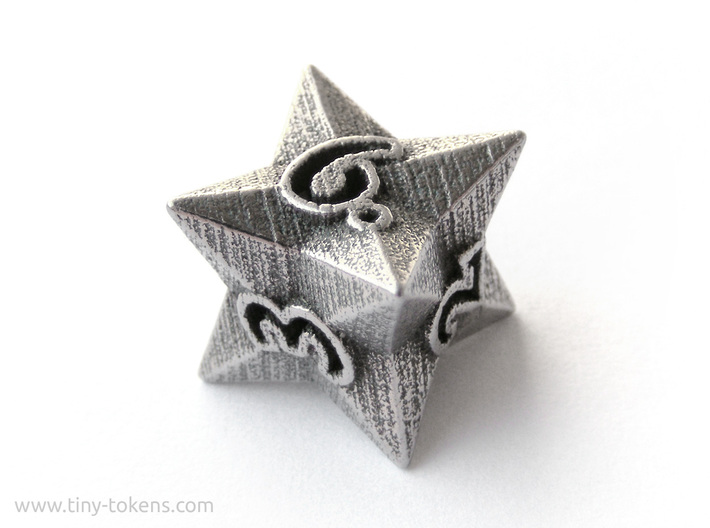 Faceted - D6, six sided gaming dice 3d printed