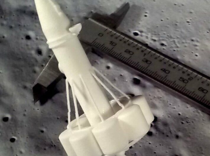 Lunar Reconnaissance Rocket with bottlesuit 3d printed 