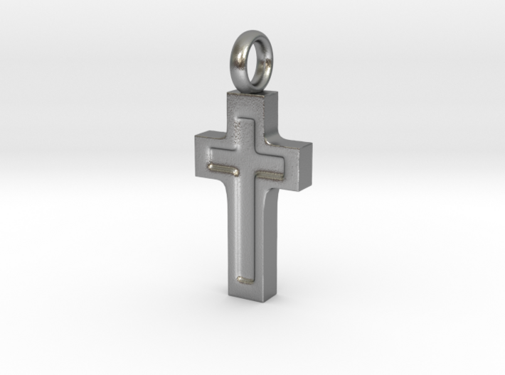 Bold Cross Pendant - Christian Jewelry 3d printed