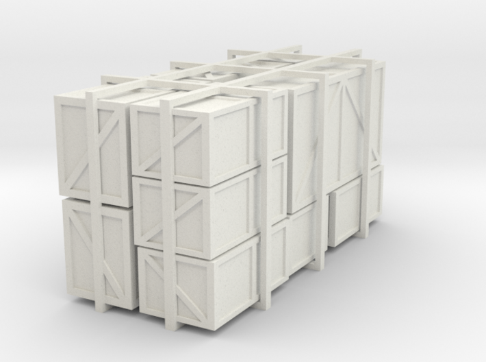 Assorted HO packing crates 3d printed