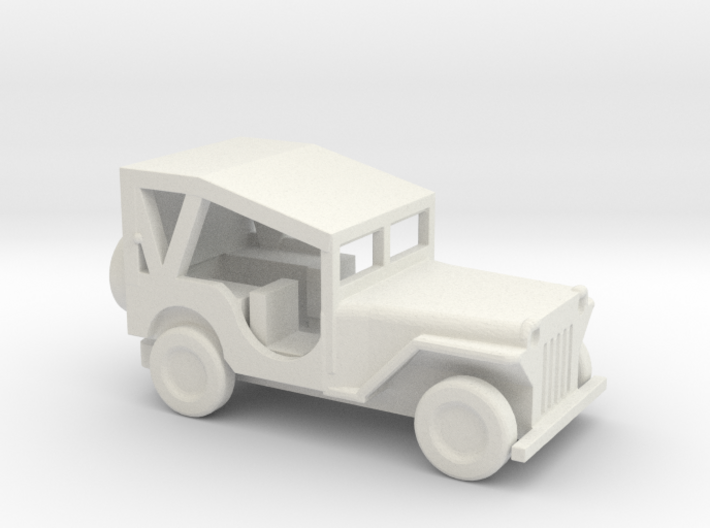 1/110 Scale MB Jeep Covered 3d printed