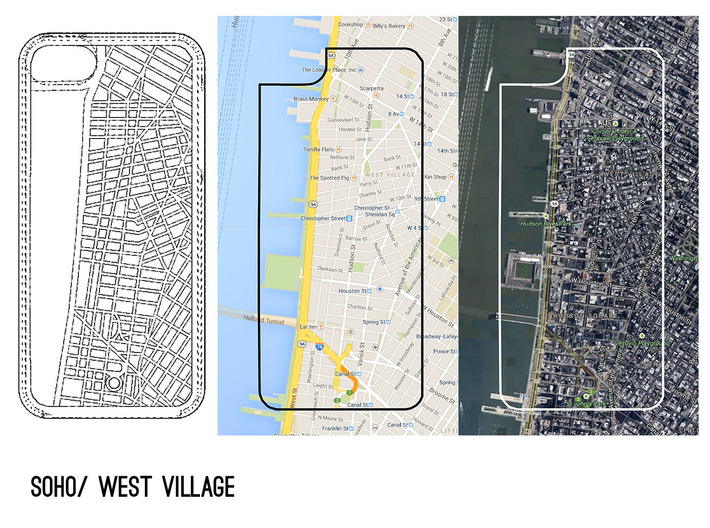 West Village/ Soho NYC Map iPhone 5/5s Case 3d printed 