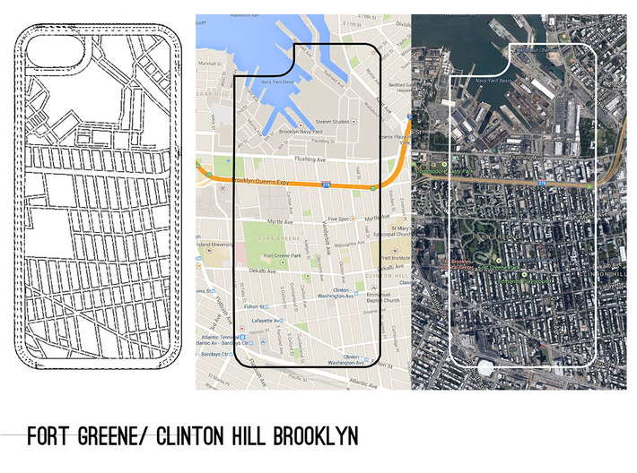 Fort Greene/ Clinton Hill Brooklyn Map iPhone 5/5s 3d printed 