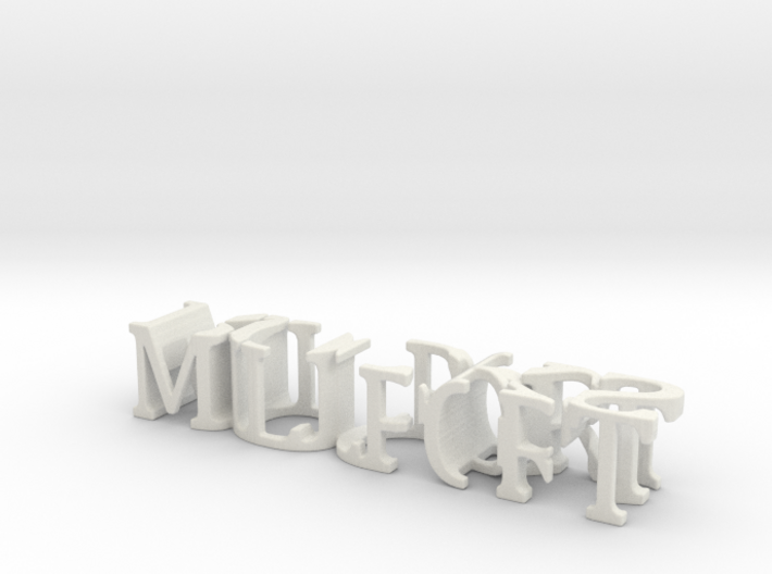 3dWordFlip: MILLPORT/ROCKS 3d printed