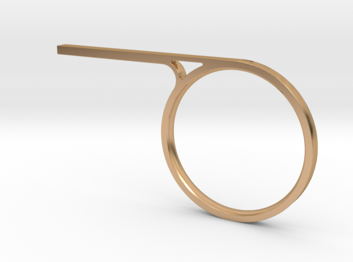 Diving Bar Ring_Size 7 3d printed