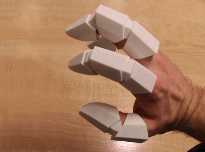 Iron Man Fingers - One Hand 3d printed Actual 3D print using the Strong &amp; Flexible Plastic