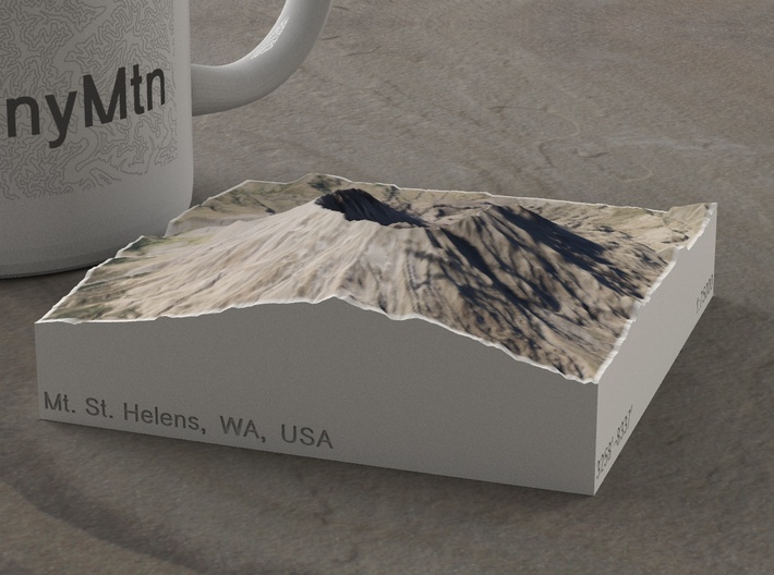 Mt. St. Helens, Wash., USA, 1:75000 Explorer 3d printed 
