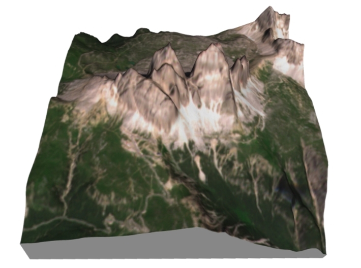 Tre Cime di Lavaredo Color Map (6"x6") 3d printed 