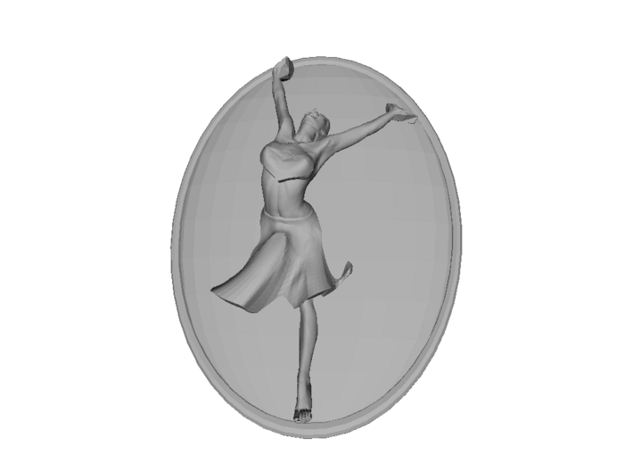 Joyful Dancer Pendant Without Circle 3d printed 