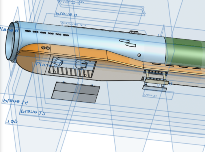 USS Parche SSN-683 Special Ops version 1/350 scale 3d printed 