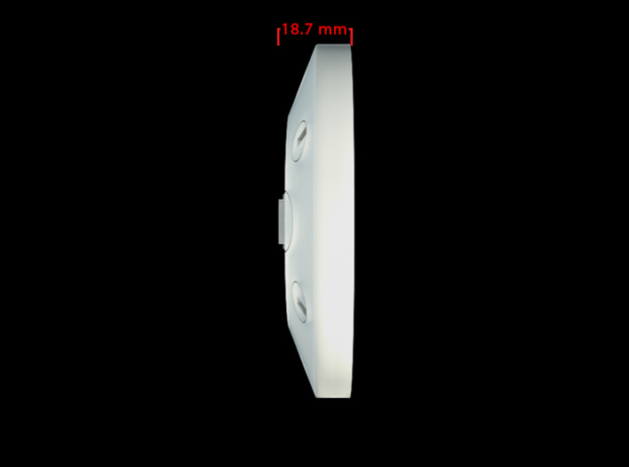 Iron Man Mark IV/VI Hip Pod Armor (x1) 3d printed CG Render (Side Measurements)