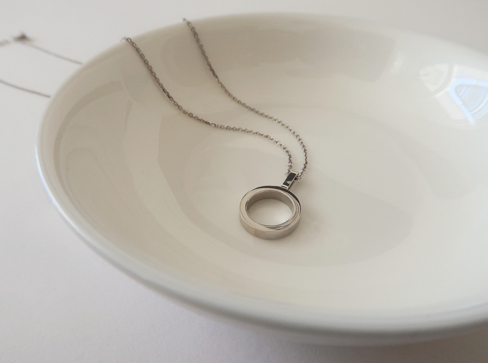 Simply 3d printed Rhodium Plated Brass