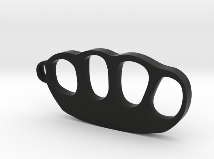 Knuckle Duster Keyring with Custom Text Option 3d printed