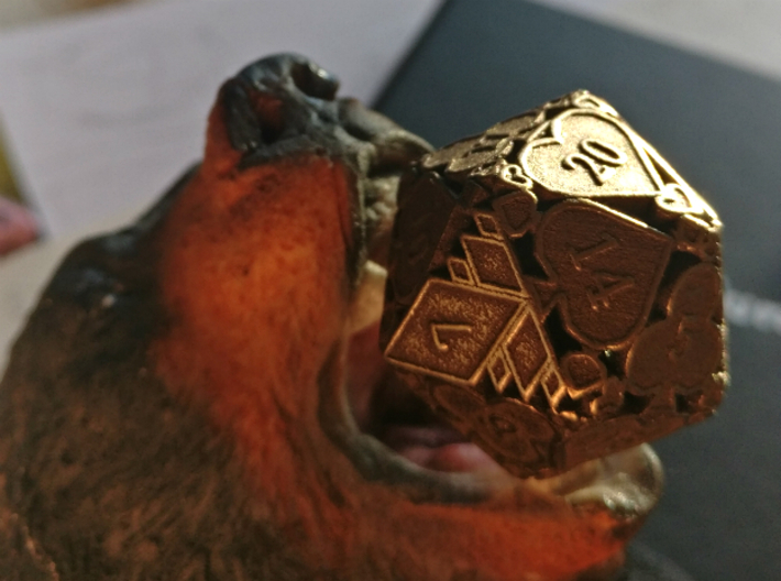 D20 Balanced - Cards (Metal) 3d printed Customer Image