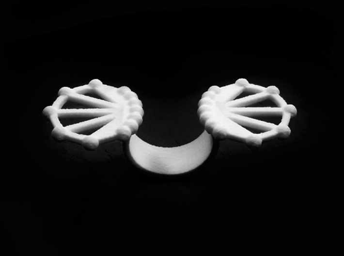 Future Ring 3d printed White Premium Versatile Plastic