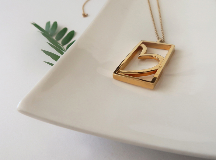 Heart of Gold 3d printed 14k plated Gold L