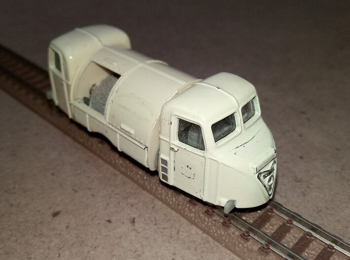 mounting parts to allow Scammell cab to fit onto K 3d printed The completed "loco"