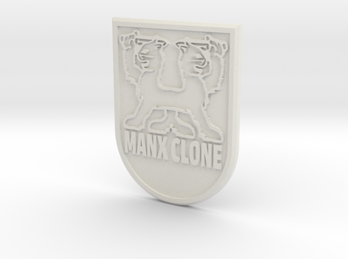 &quot;MANX CLONE&quot; front badge 3d printed