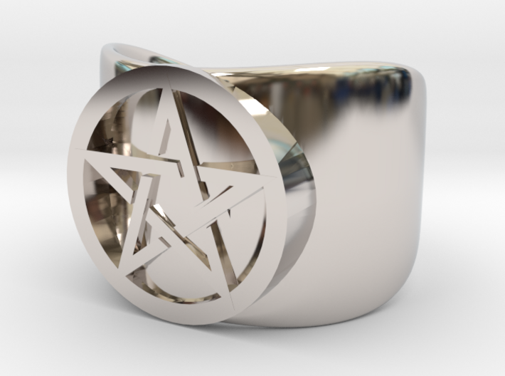 Pentacle Ring - thick 3d printed 