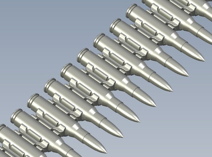 1/20 scale 7.62x51mm NATO ammunition x 50 rounds 3d printed 