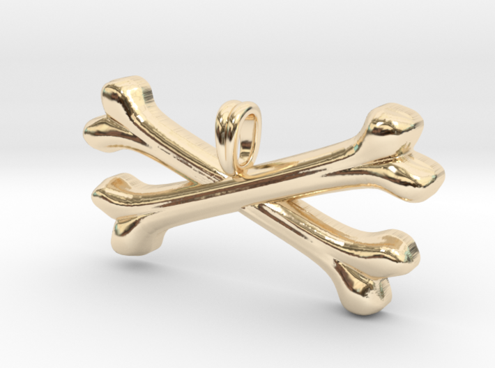 Pirate Bones Symbol Necklace 3d printed