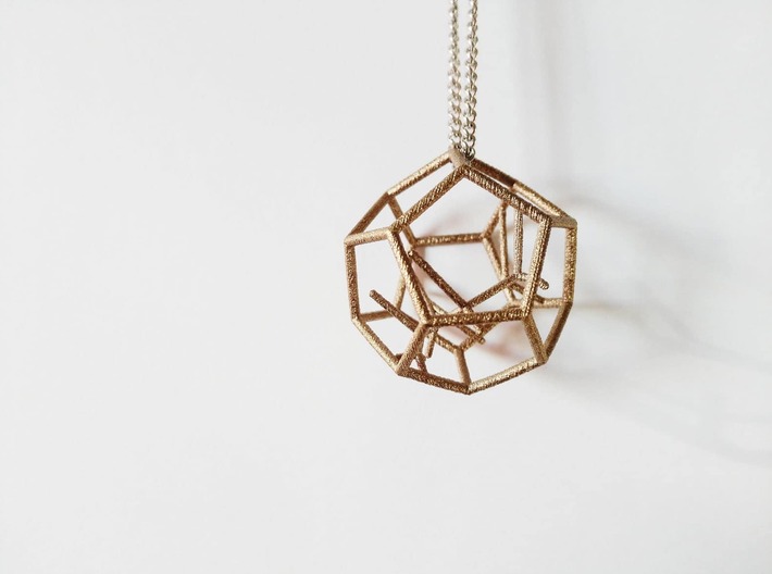 Naked Dodecahedron Pendant 3d printed 