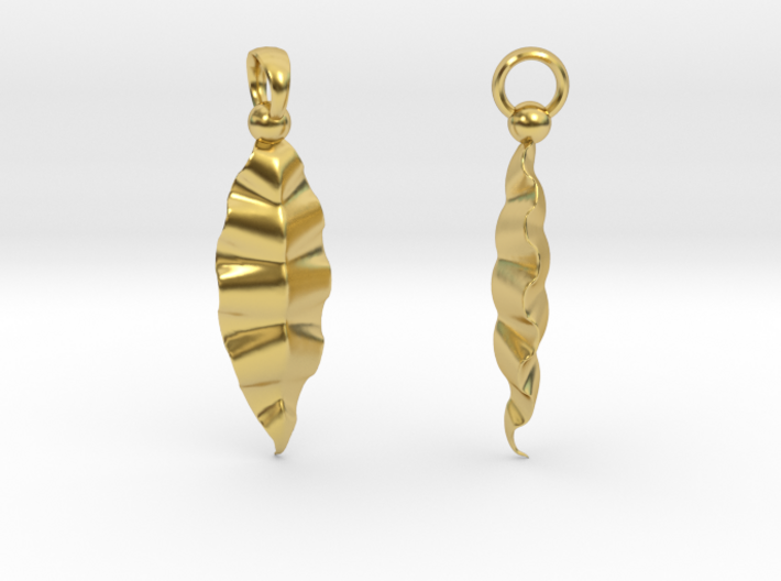 Fractal Leaves Earrings 3d printed