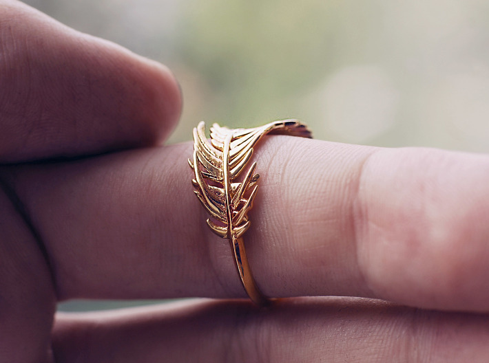 Feather Ring 3d printed 