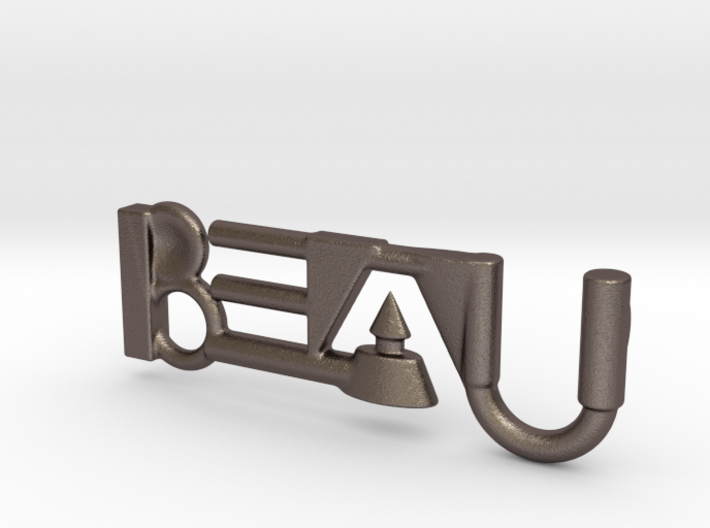 Beau's Name - Geometric Name Pendant 40 mm 3d printed 