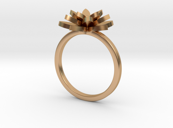 Royal flower ring size : M (7) 3d printed