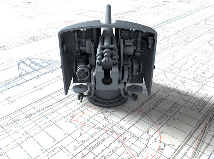 1/48 German 8.8cm L/45 MPL C/13 Gun x1 3d printed 3D render showing product detail