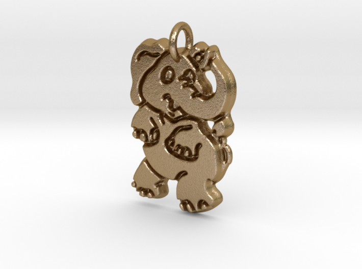 Zoo Finds: Elephant Pendant 3d printed