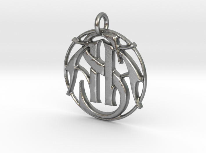 Cipher Initials AAS Pendant 3d printed