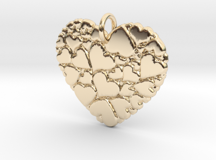 Heart of Hearts Pendant 3d printed