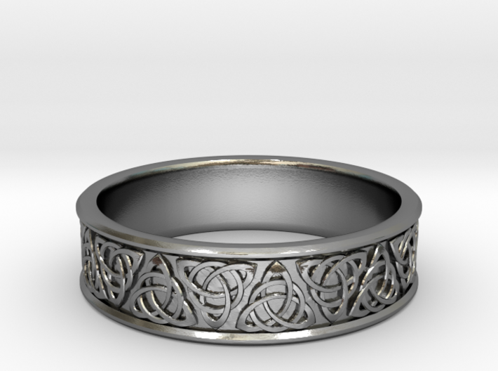 Celtic Tri-Knot Ring~size US 8 3d printed