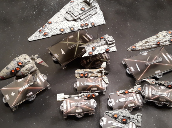 Armada Damage 30ct 3d printed suggested use (product does not come painted, with adhesive or spacecraft)