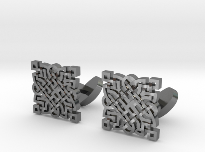 Infinity Knot CuffLinks (Pair) 3d printed