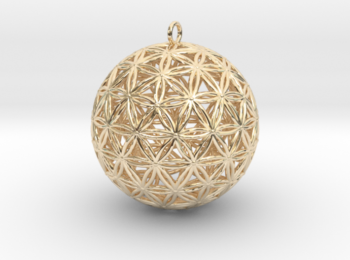 Geodesic Flower of Life Sphere 3d printed