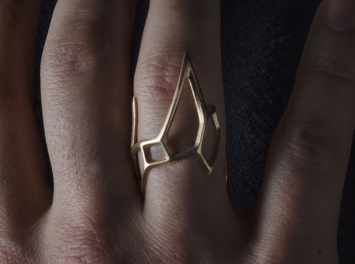 Triple Spear Point Ring 3d printed