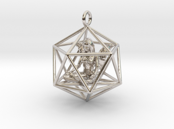 Angel in Icosahedron 35mm 3d printed