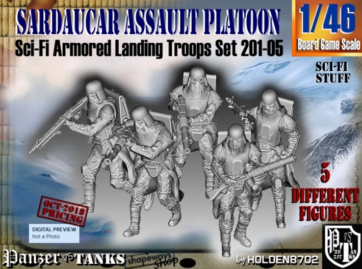 1/46 Sci-Fi Sardaucar Platoon Set 201-05 3d printed