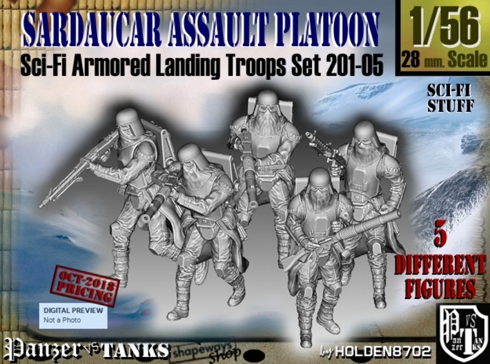 1/56 Sci-Fi Sardaucar Platoon Set 201-05 3d printed