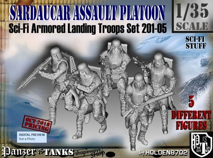 1/35 Sci-Fi Sardaucar Platoon Set 201-05 3d printed