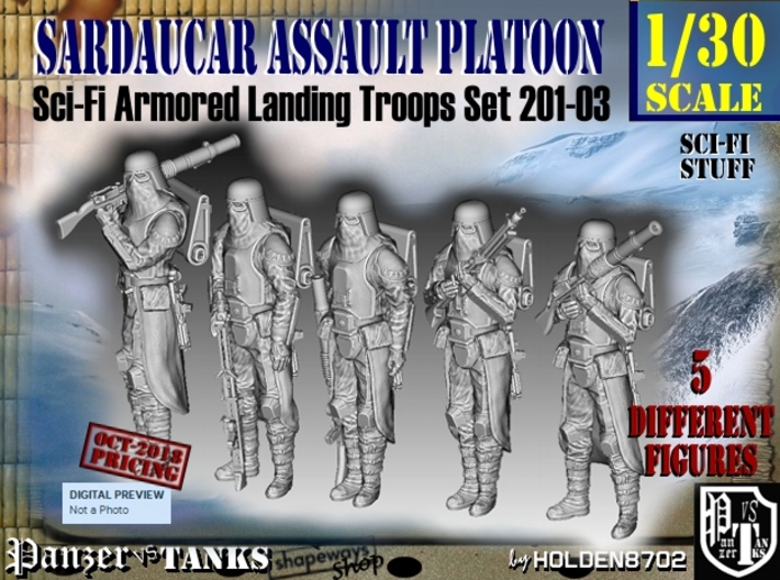 1/30 Sci-Fi Sardaucar Platoon Set 201-03 3d printed
