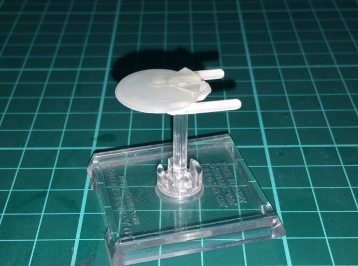 Mediterranean Class 1/7000 Attack Wing x2 3d printed Smooth FIne Detail Plastic, mounted on a small Attack Wing base.