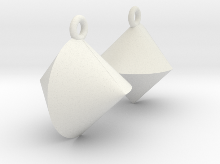 Sphericon Earrings 3d printed